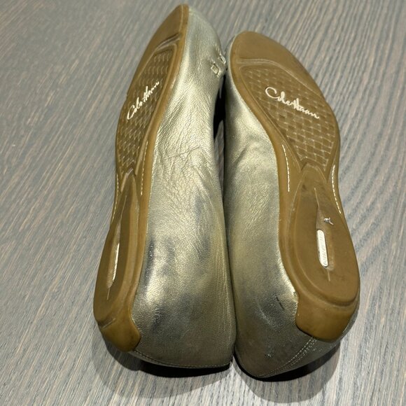 COLE HAAN Gold Leather Ballet Flats - Size 7 - Picture 7 of 10